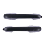 Door Handle Outer Set of 2 Black Rear Left & Right for Hyundai i30 (2007–2012)