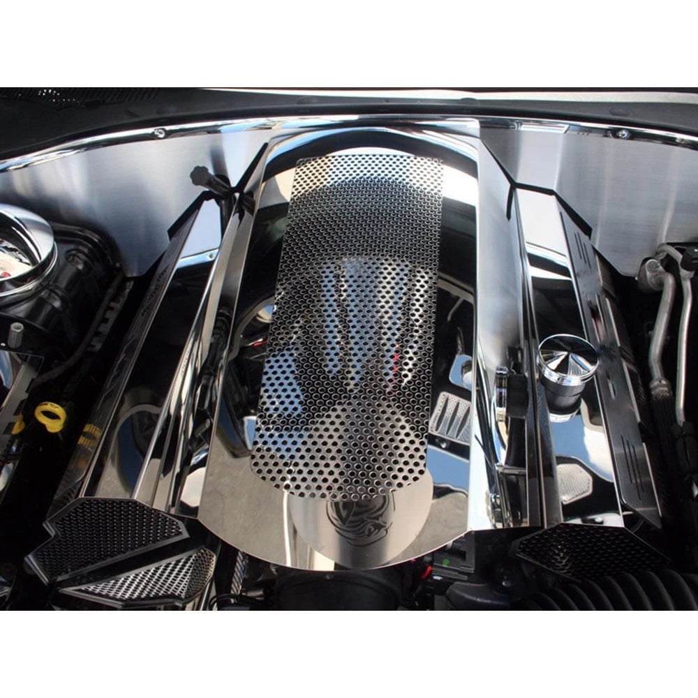 Polished Stainless Plenum Cover Replacement for 2009-2015 Charger 300