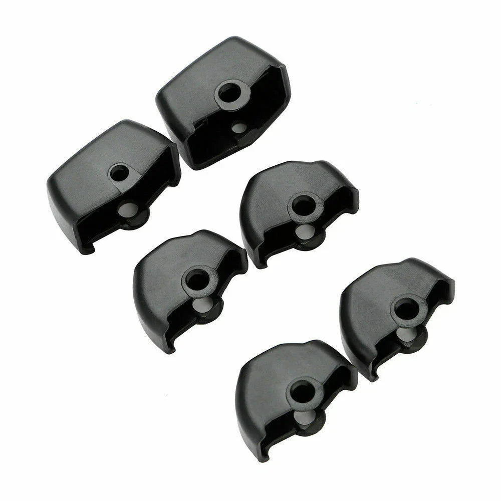 6 x Black Control Switch Button Cover Caps for Harley Dyna Softail XL (2011-2016)