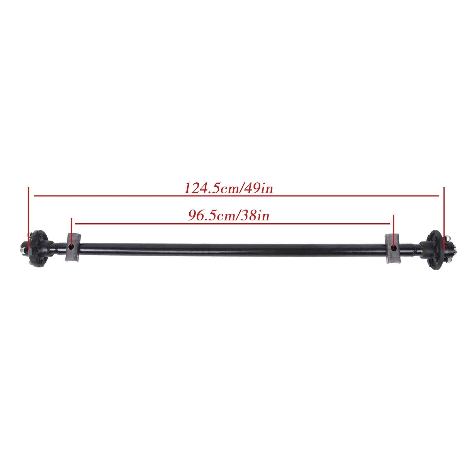 Trailer Axle for 2000 lbs Trailer (4 Lug, 4' Hub Face, 3.8' Spring Center)