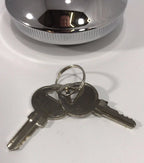 Chrome Locking Gas Cap with Keys for GM Cars and Trucks (1938–1971)