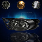 Fog Lights for Honda Civic 4Dr (2009–2011) OE Style Smoke Lens + Switch