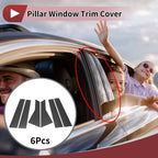 6 Pcs Door Pillar Window Trim for Mercedes-Benz B-Class (2012–2019) Black Carbon Fiber