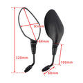 Set of 2 Black Rear View Mirrors 10mm for Honda PCX125 PCX150 (2009–2018)