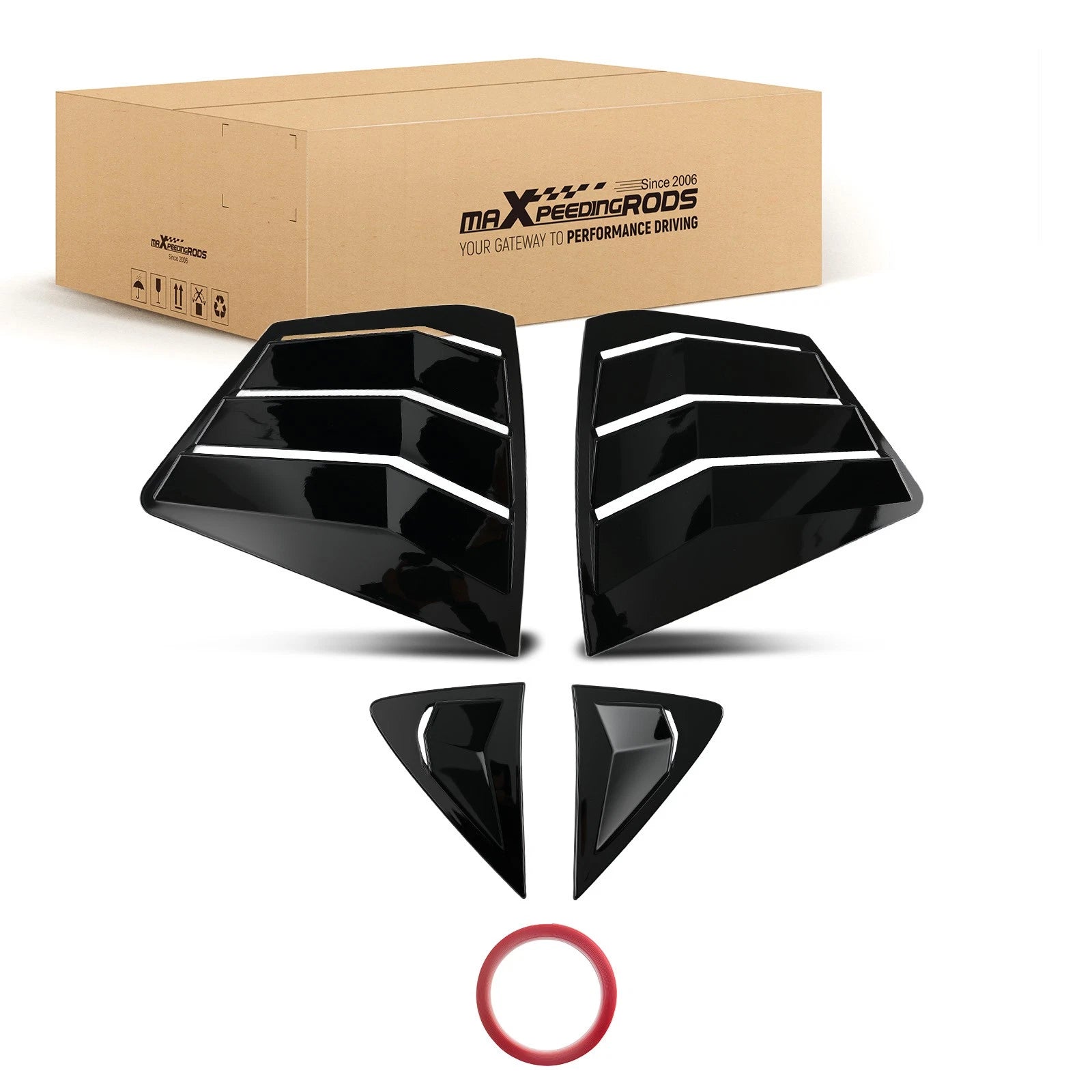ABS Gloss Cover Sun Shade Cover Side Window Louvers for Toyota Camry 2025+