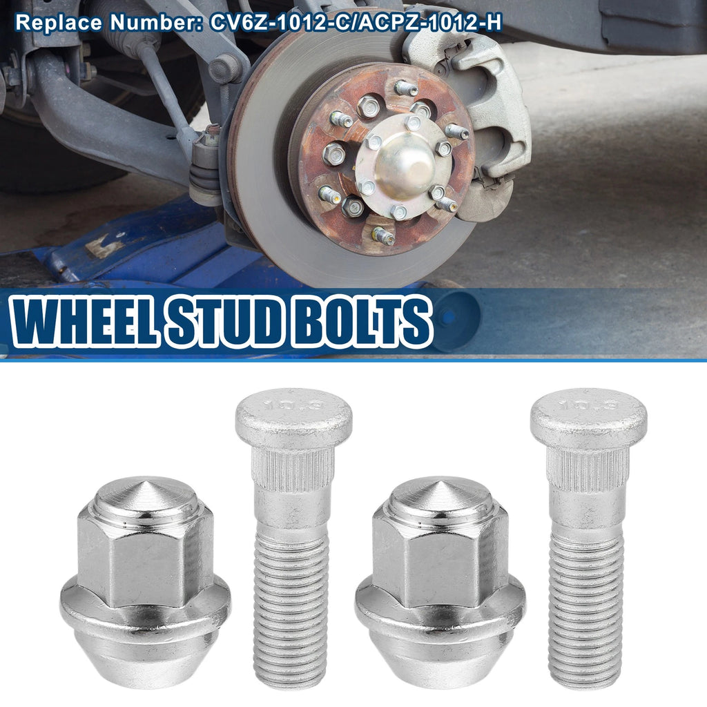 Set of 4 No.CV6Z1012C M12-1.5 Wheel Lug Stud Bolts for Ford Fiesta Focus Fusion (2011–2020)