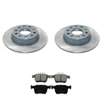 Set of 2 DuraGo Rear Rotors & Akebono EURO Ceramic Pads for A3 Quattro (2015–2020)