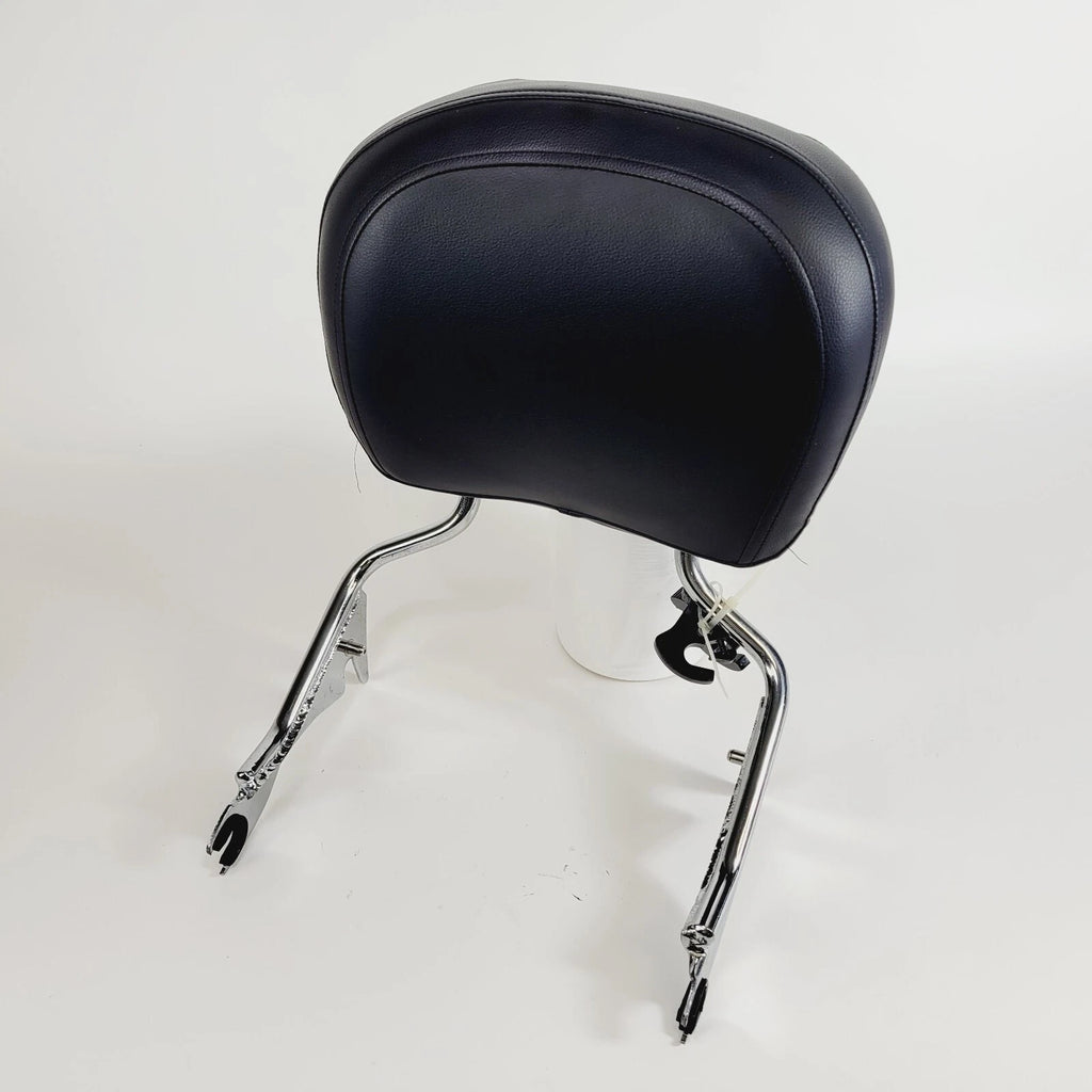Chrome Passenger Backrest Sissy Bar Large Pad for Harley Touring FLHT (2009–2023)