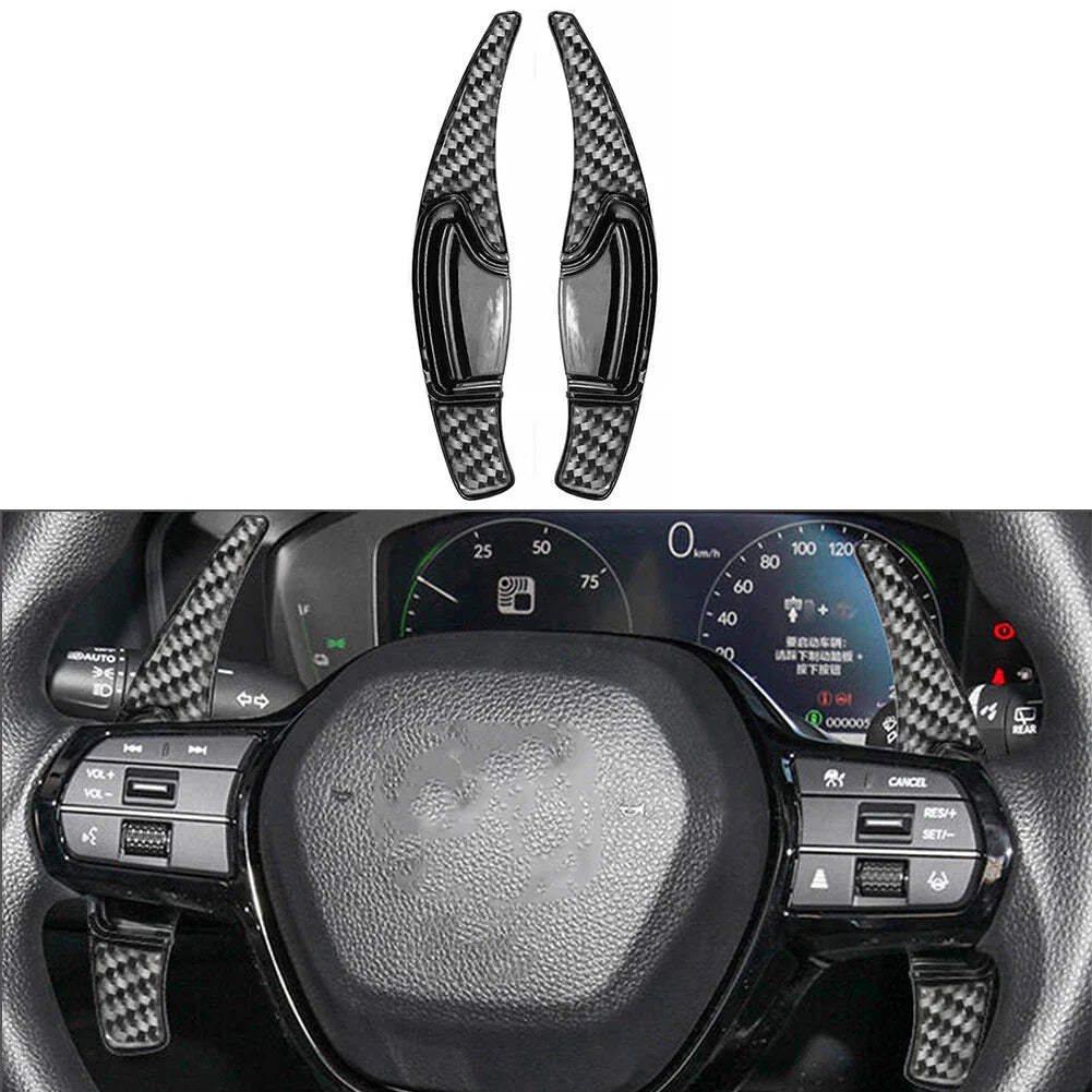 Black Steering Wheel Shifter Paddle Extensions for Honda Civic, CR-V
