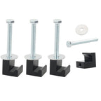 Set of 4 Aluminum J Hook Tie Downs for Truck Tool Box