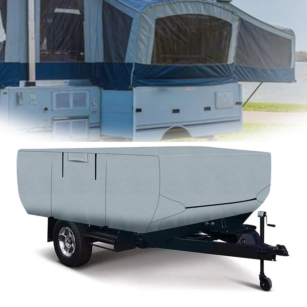 RV Trailer Cover for Folding Pop Up Camper (2016–2018) - Scratch Resistant, Anti-UV