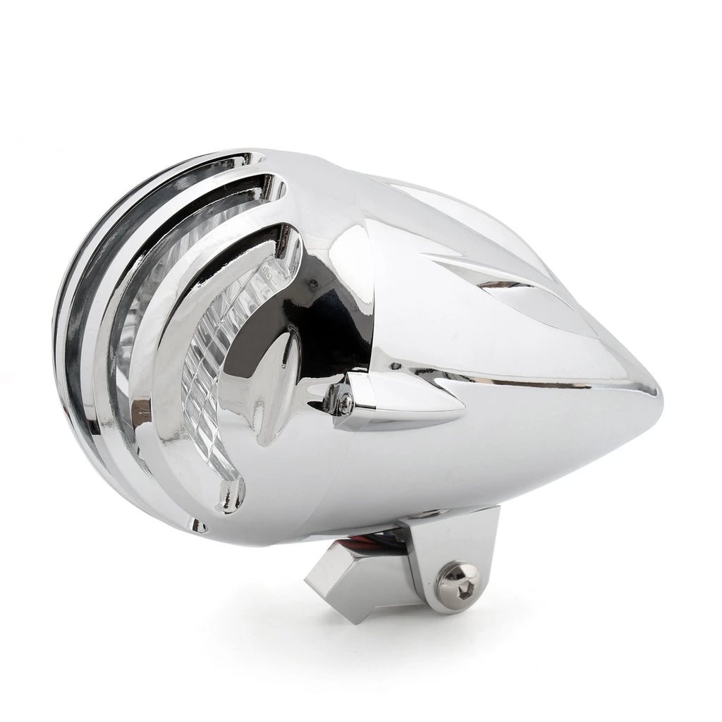 Chrome Bullet Headlight Lamp for Motorcycle (Cafe Racer, Bobber, Chopper)