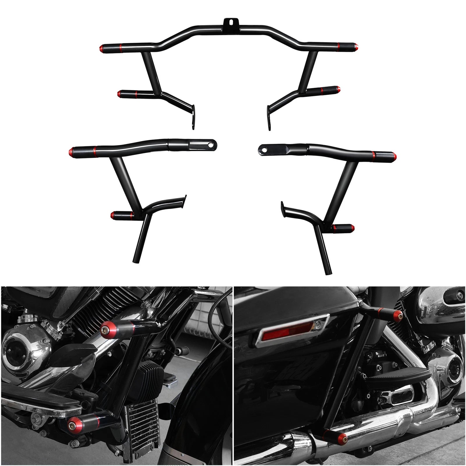 Engine Guard Bar & Saddlebag Guards for Harley Touring Road Glide (2009–2024)