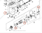 Lower Gearcase Seal & O-ring Kit 346650130, 3C7014030 for Tohatsu Outboard (–)