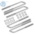 Set of 4 Square U-Bolts for Chevy Silverado (1988–2019)
