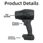 Blower Fan for Water Dust Removal with High Pressure Motor (No Batteries)