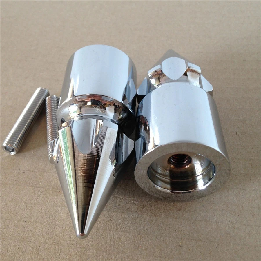 Chrome Spike Bar Ends for Kawasaki Ninja 250 500 600 ZX7 ZX9 ZX10 Z1000