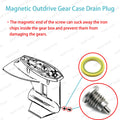 Marine Gearcase Drain Plug Screw Kit for Mercruiser Alpha One Gen II (1991–2000) 8M0058389