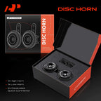 2X 76.5mm Black Metal Disc Horn with Connectors for Ford Focus