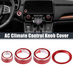 Set of 4 AC Knob Covers for Honda CR-V (2017–2021) Red
