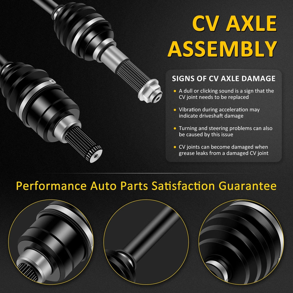 Set of 2 CV Axle Shafts for Yamaha Grizzly 450 4x4 (2011–2014)