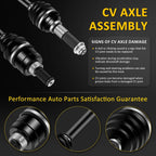 Set of 2 CV Axle Shafts for Yamaha Grizzly 450 4x4 (2011–2014)