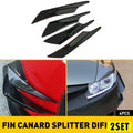 8PCS Bumper Splitter Canard Valence Diffuser Lip for EV