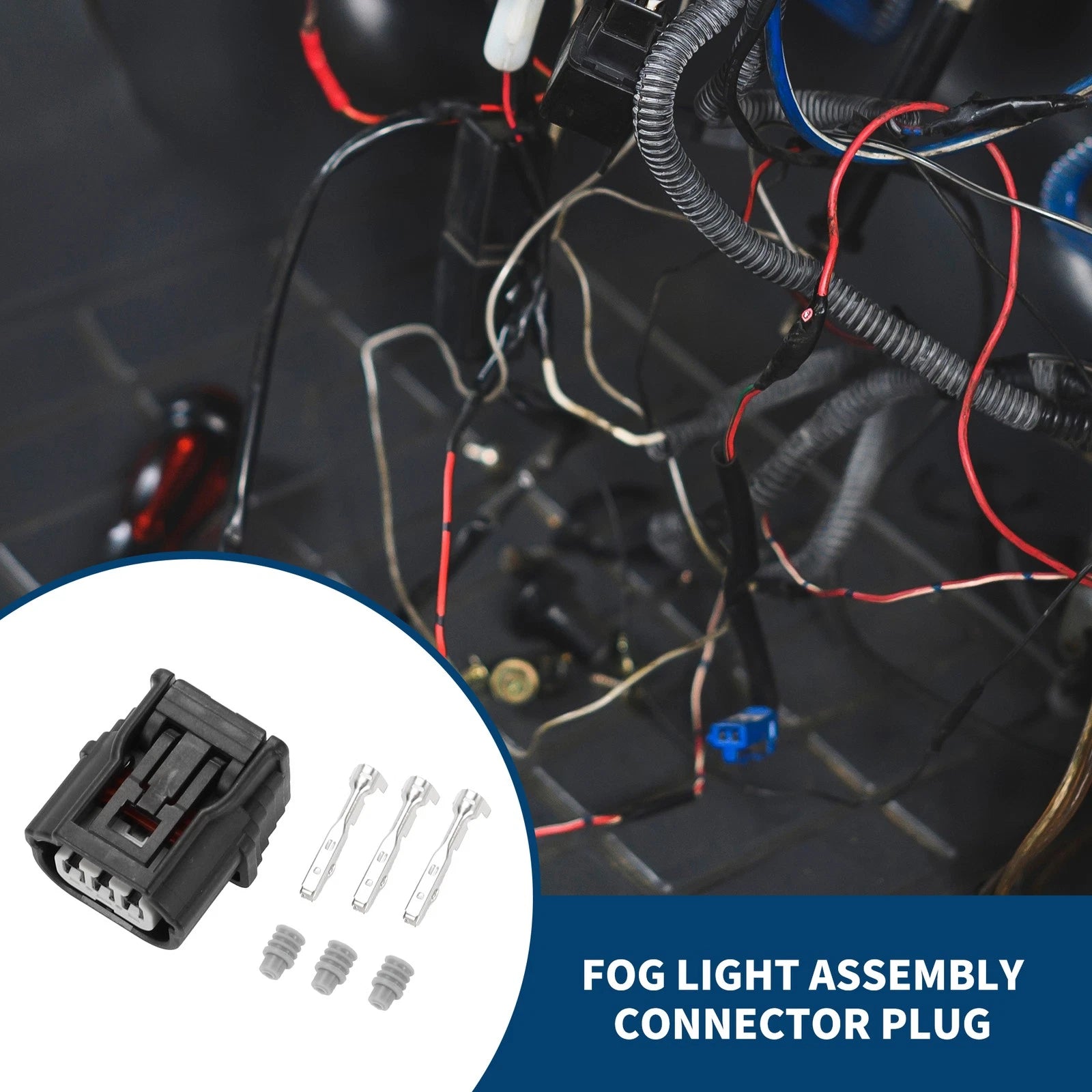 3Pin Fog Light Assembly Connector Plug for Honda Acura 
