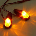 2X Carbon Turn Signal Blinker Indicator Light for Motor (Yellow)