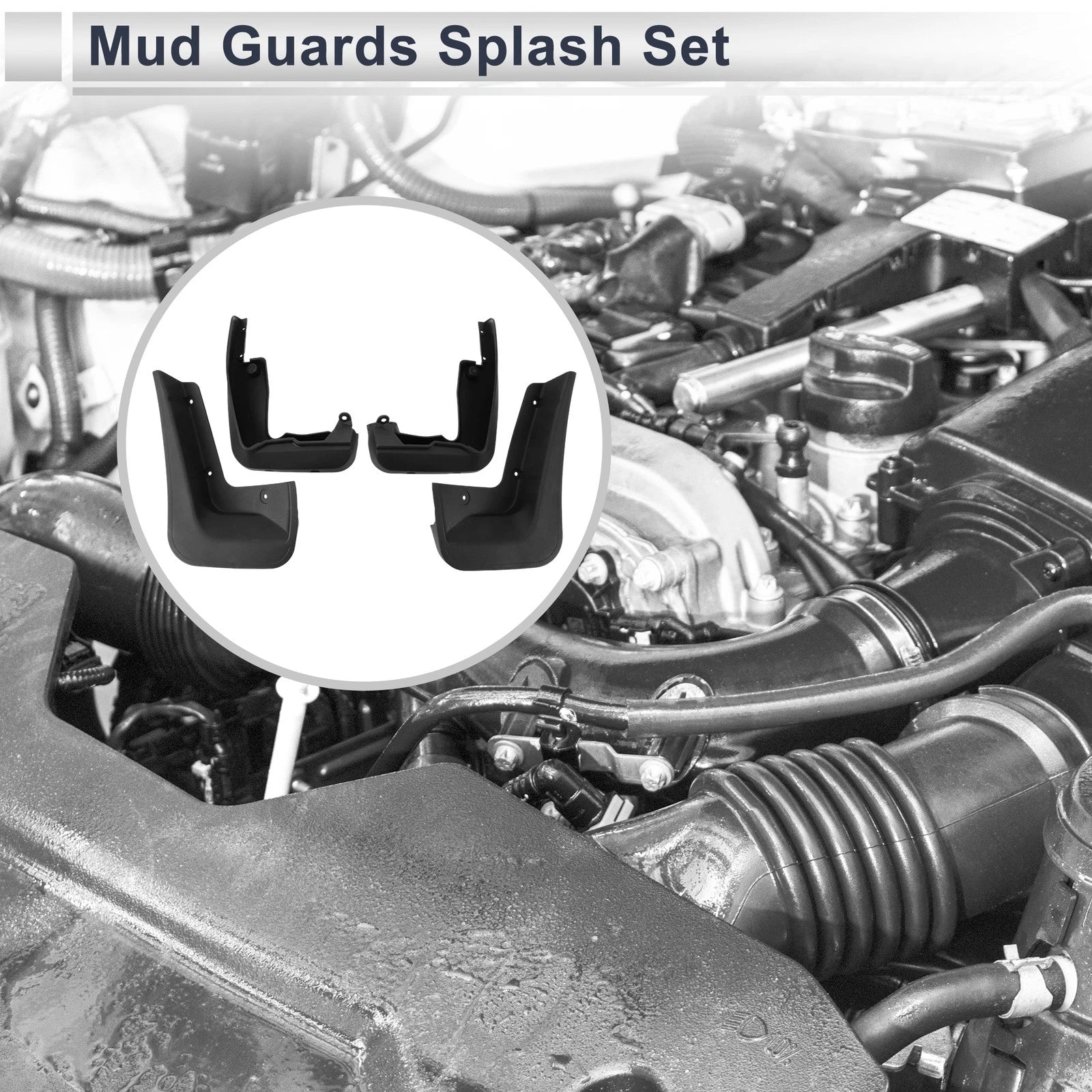 Set of 4 Mud Flaps Splash Guards for BMW 3 Series GT Coupe (2013–2021)