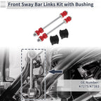 Set of 2 Front Stabilizer Bar Links with Bushings for Dodge Ram 1500 (No.K7275)