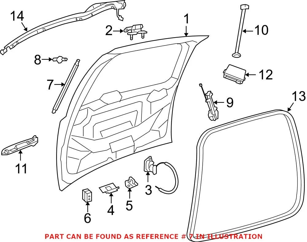 Hatch Lift Support for Chrysler Town & Country (68089035AD)