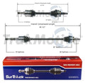 Set of 2 Front CV Axle Shafts for Chrysler Voyager Dodge Caravan (1996–2003)