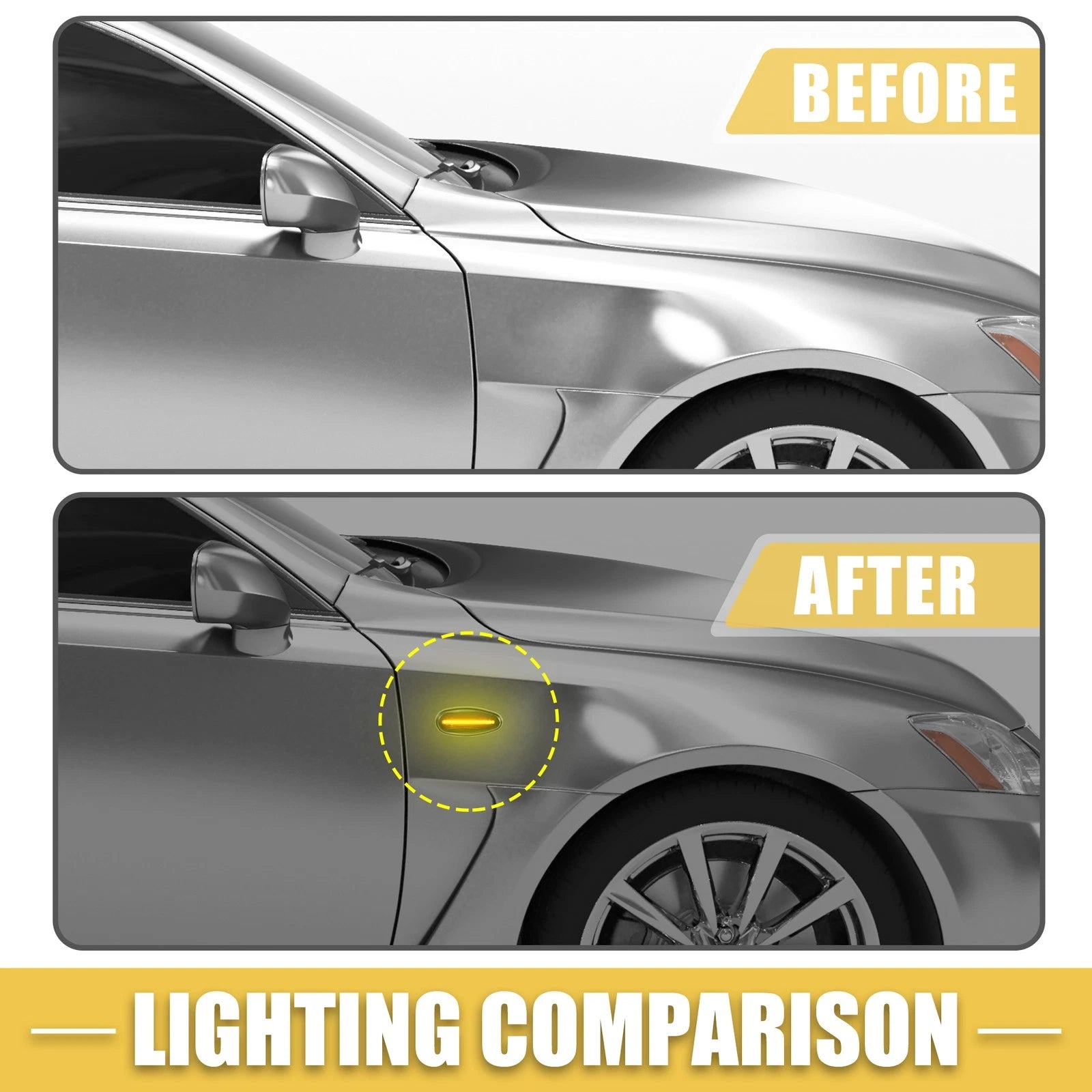 2X Front LED Side Marker Light MR522027 for Mitsubishi 