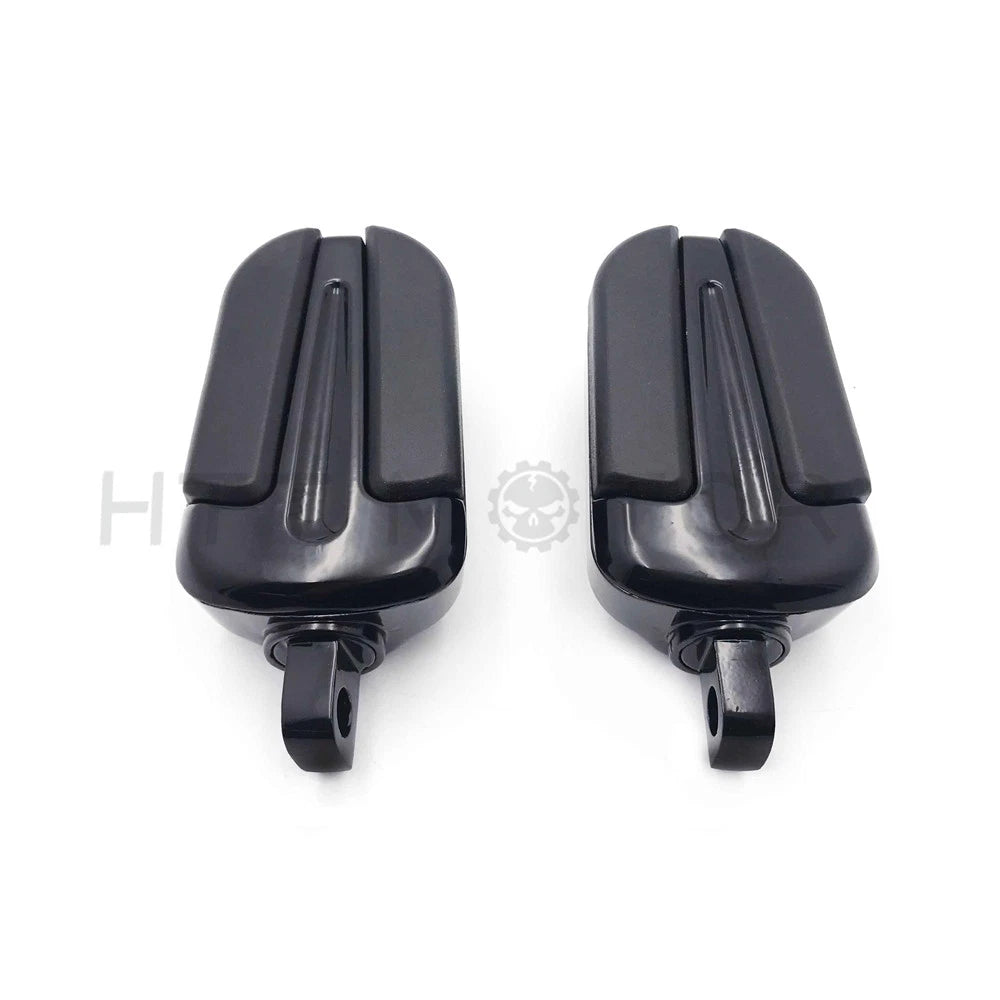 Black Foot Pegs for Harley Softail Slim FLS/FLSS (1984–2017)