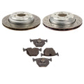 SHW Performance Rear Brake Disc Rotors & Textar Pads Kit for BMW E46 M3 E86 Z4 (2000–2006)