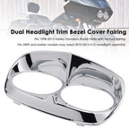 Dual Headlight Trim Bezel Cover for Road Glide (1998–2013) Chrome