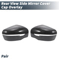Pair Rearview Mirror Cover Overlay Black Carbon Fiber for Nissan Navara (2015–2023)