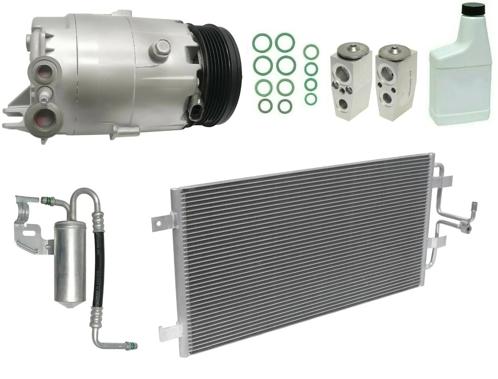 A/C Compressor Kit with Condenser Replacement for Honda Accord (1990–1993)