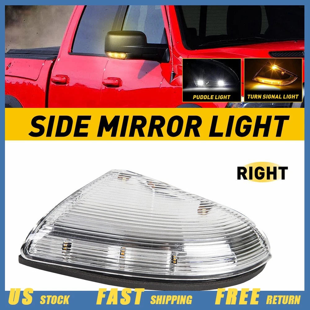 Passenger Mirror Turn Signal Puddle Light Lamp for Dodge Ram 1500 2500 (2009–2014)