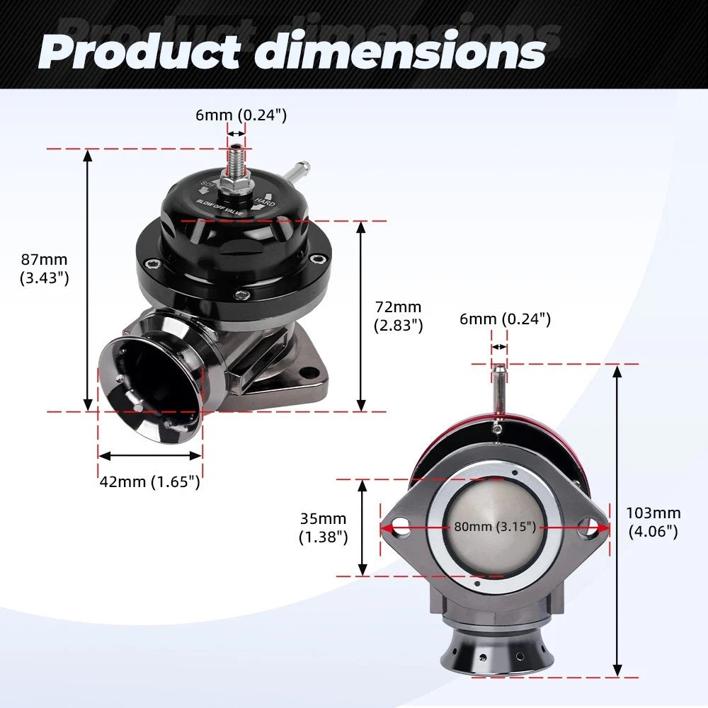 Blow Off Valve for Universal Fit (30PSI, 2.5"/63mm Flange)