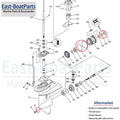 Gearcase Propeller Shaft Seal Kit for Yamaha Outboard (93210-74M68)
