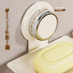 2X Suction Cup Soap Holder Wall Mounted Storage Shelf for Bathroom