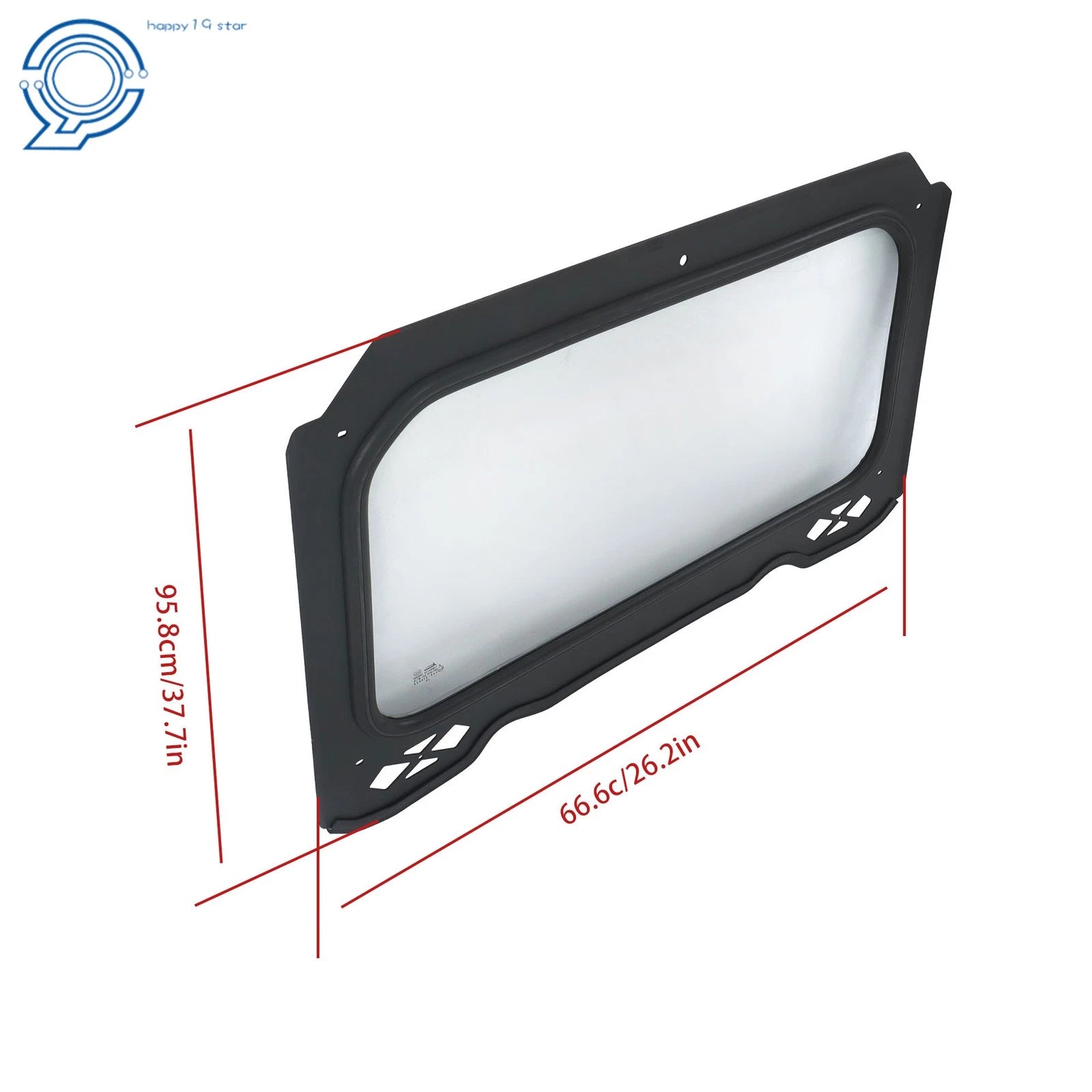 Full Glass Windshield with Wiper for Polaris RZR 900 1000 Turbo (2014–2018)
