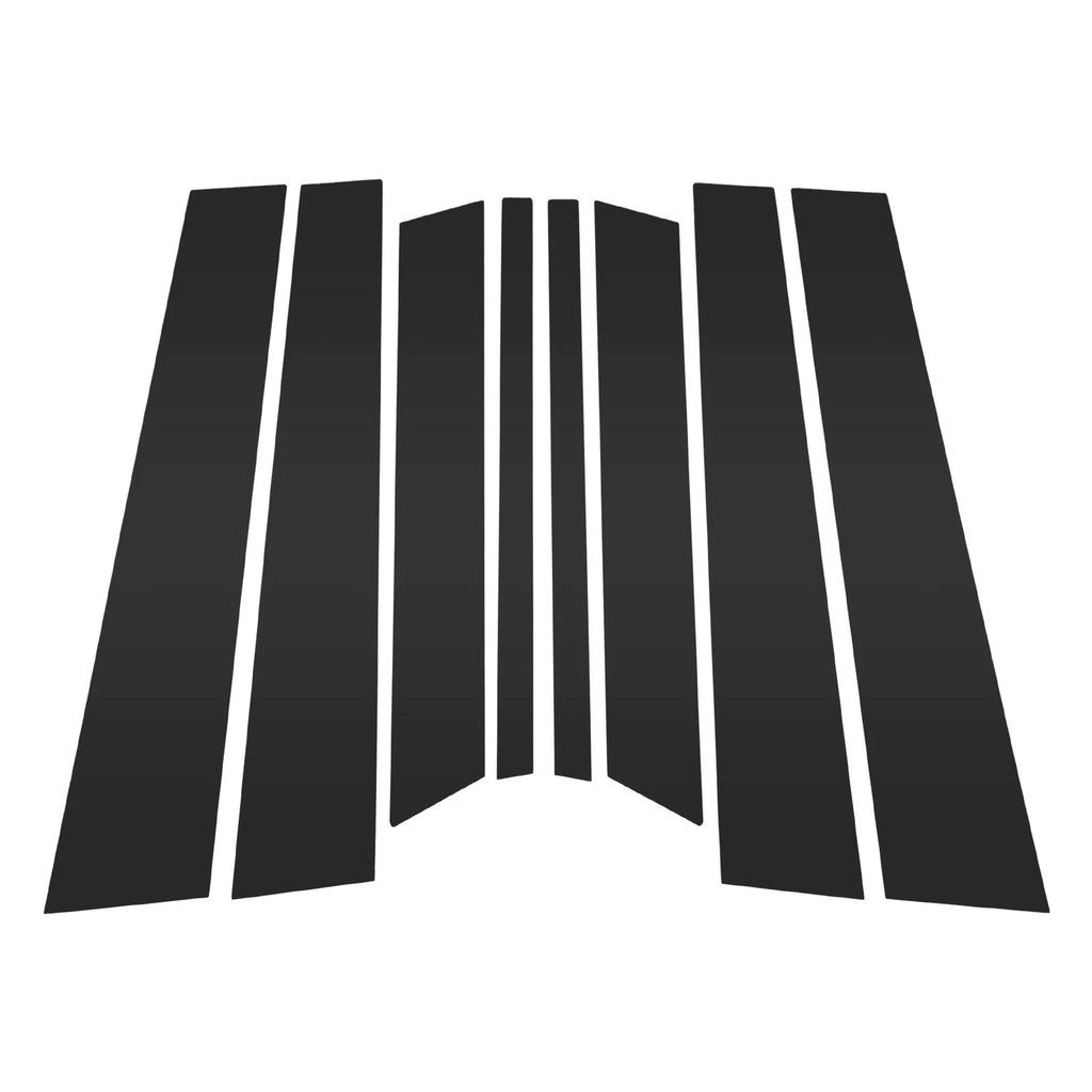 Set of 8 Door Pillar Window Trim for Ford Territory (2023–2024) Black