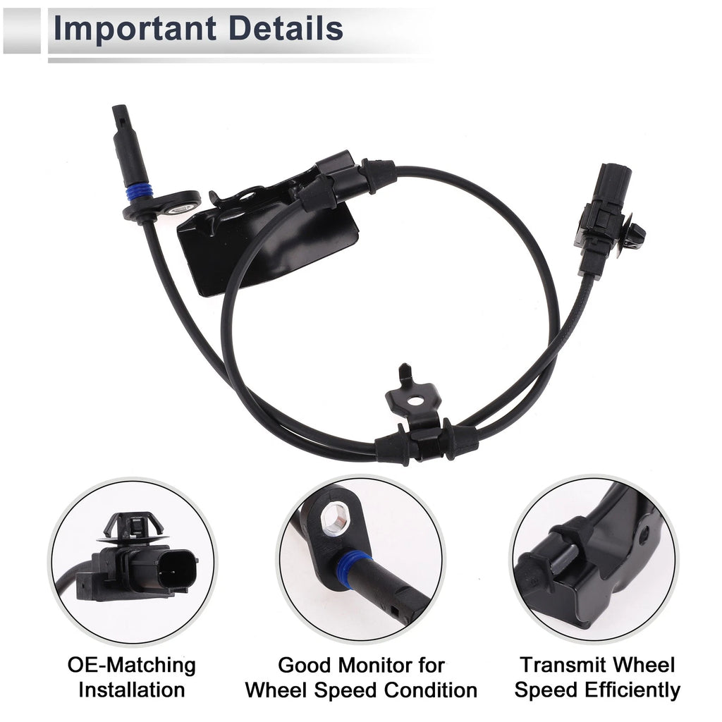 ABS Wheel Speed Sensor No. 57470SZAA01 for Honda Pilot (2003–2008) Rear Right