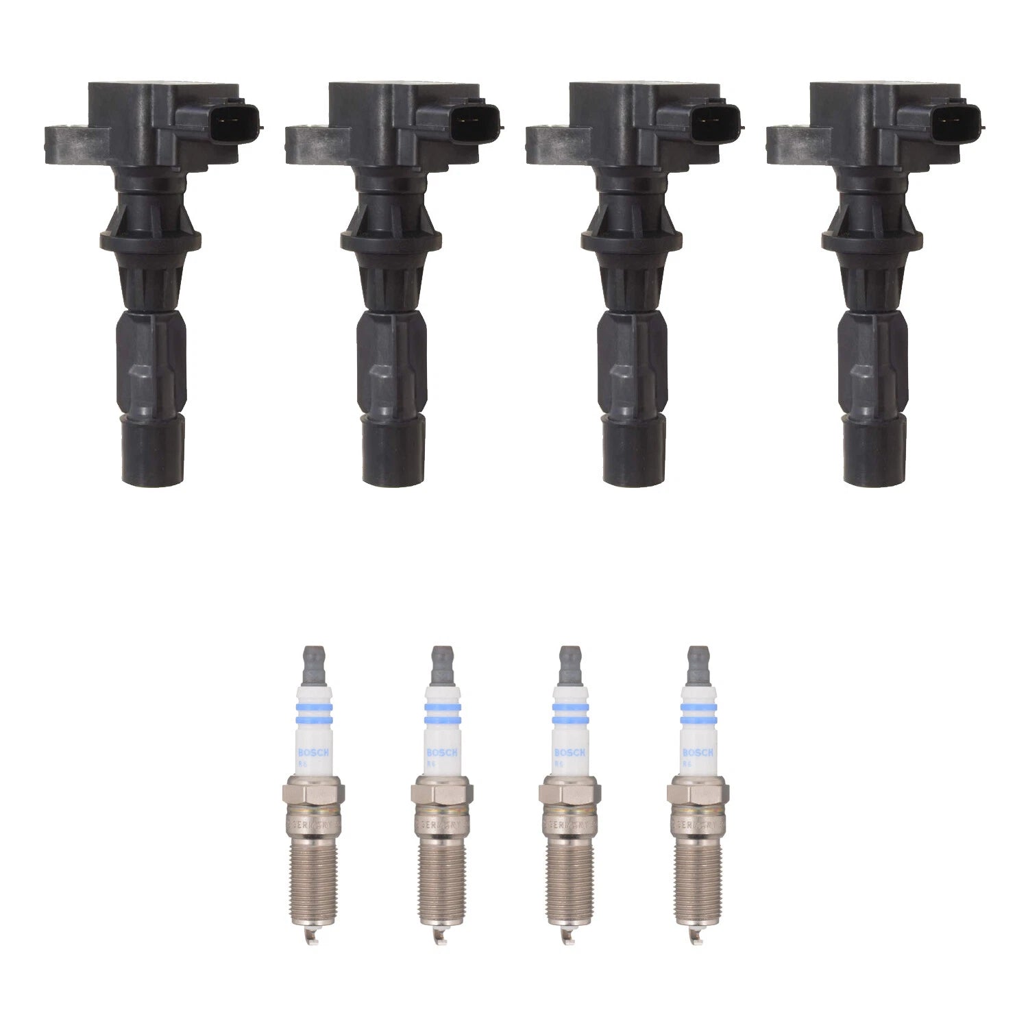 Set of 4 Ignition Coils & Spark Plugs for Mazda CX-7 (2007–2012)