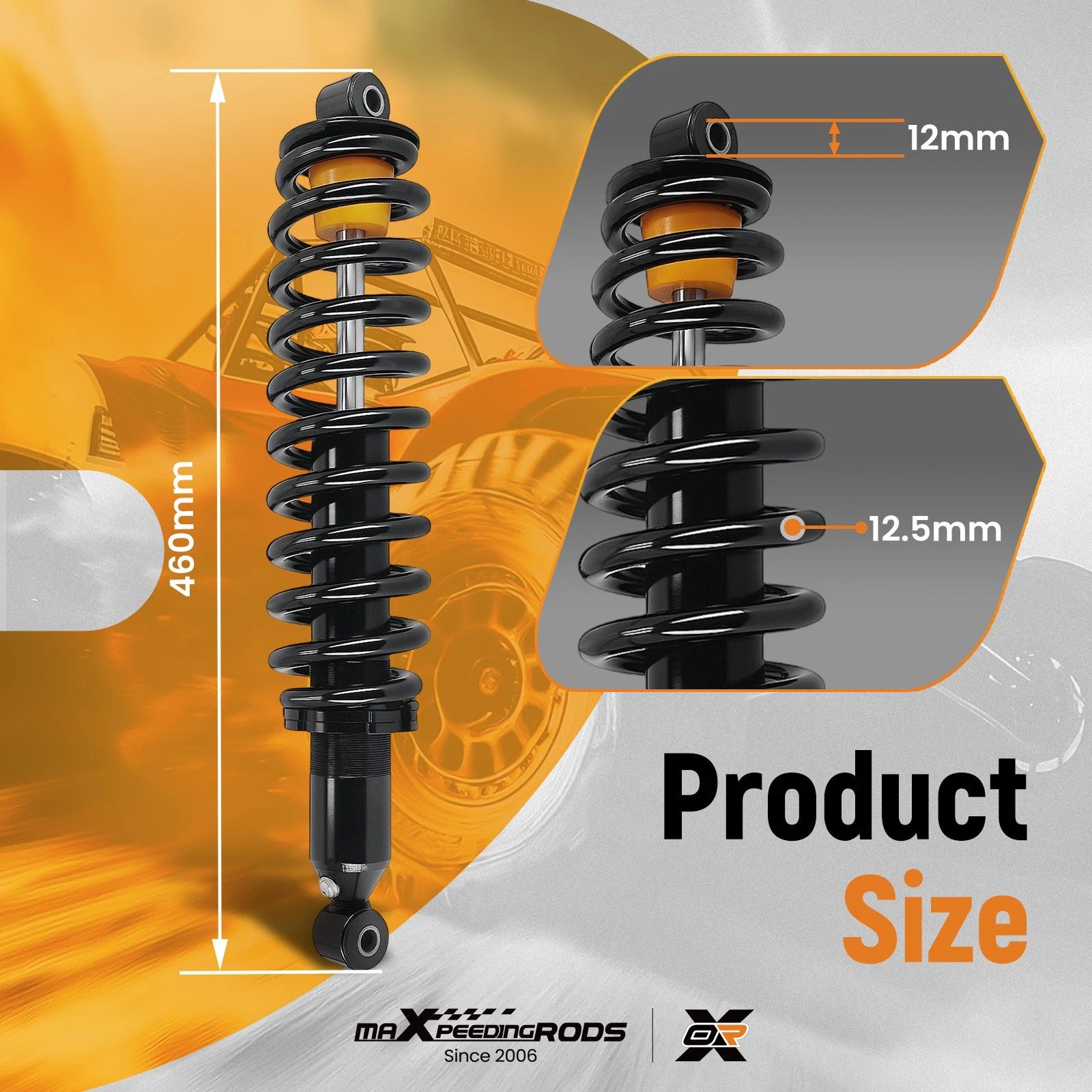 2X Front Coil-Over Shocks for John Deere Gator XUV625i 825i 855D 825M 825E 855M