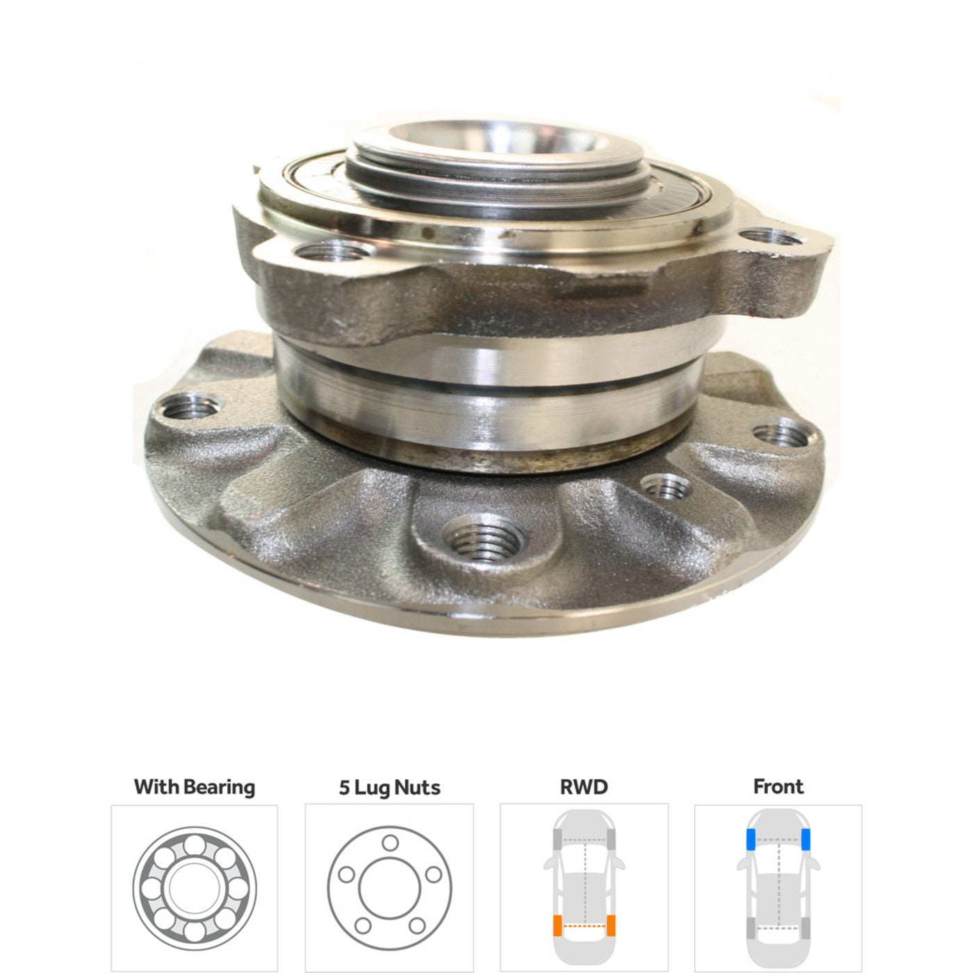 Set of 2 Front Wheel Hubs for BMW 525 530 540