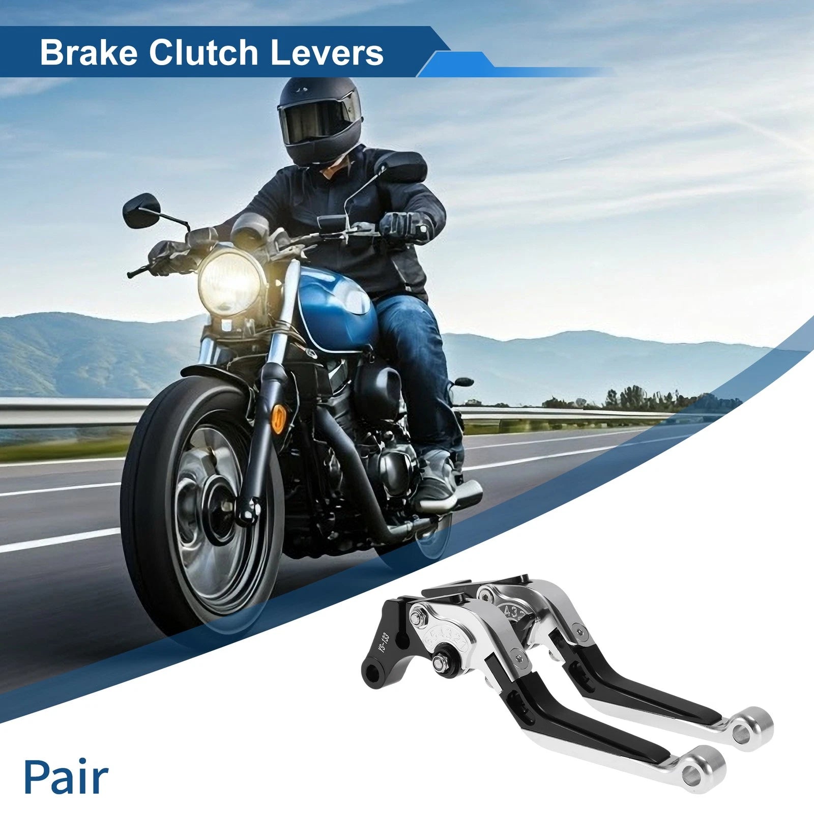 Adjustable Short Brake Clutch Levers for Suzuki GSXR150 (2017–2020) Silver Tone